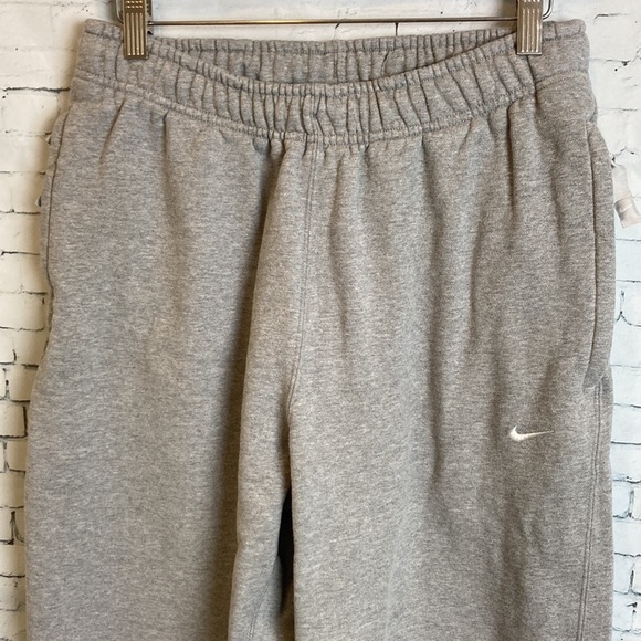 Nike Solo Swoosh Fleece Jogger Pants Sweatpants DX1364-063 Men's Grey S Workout - Picture 7 of 15
